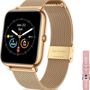 Smart Watch for Android Phones Ios Waterproof Smart Watches for Women Men Sports Digital Watch Fitness Tracker Heart Rate Blood Oxygen Sleep Monitor Touch Screen Compatible Samsung Iphone