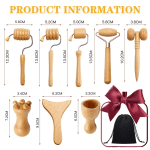 Wooden Facial Lifting Massage Facial Maderotherapy Masajeador Kit Gua Sha Tool Wood Therapy Wrinkle Remover Relaxation Skin Care - Image 10