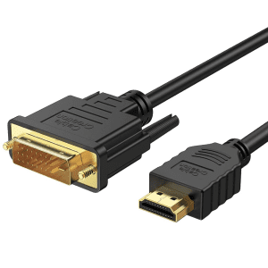 DVI to HDMI Cable, 6.6Ft HDMI Male to DVI-D Male Bi-Directional Adapter Cable, HDMI to DVI-D 24+1 High Speed Cable Support 1080P HD for Raspberry Pi, Xbox One, PS5, Blue-Ray