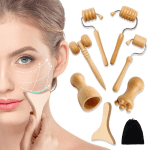 Wooden Facial Lifting Massage Face Massager Gua Sha Tool Beauty Health Massage Wood Therapy Wrinkle Remover Relaxation Skin Care - Image 2