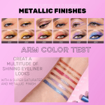 6 Farben Sunset Glitter Liquid Eyeliner Set, Metallic Schnell Trocknend Wasserdicht Hoch Pigmentiert Bunte Lidschatten Für Halloween, Cosplay, Maskerade Party - Image 5
