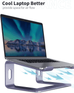 Laptop Stand, Aluminum Computer Riser, Ergonomic Laptops Elevator for Desk, Metal Holder Compatible with 10 to 15.6 Inches Notebook Computer, Purple - Image 4