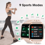 Smart Watch, Fitness Tracker, TFT LCD Screen Smartwatch with Heart Rate and Sleep Monitor, IP67 Waterproof Activity Tracker with Pedometer, for Android and Ios (Pink) - Image 3