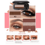 Perfect Dual Color Eyeshadow, Dual Color Eyeshadow Plate, Eyeshadow Makeup, Portable Two Tone Eyeshadow,Eye Glitter Makeup,Highly Pigmented Eyeshadow,Waterproof (Earth, One Size) - Image 5