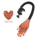 Nail Art Practice Equipment with 100Pcs False Nails Adjustable Flexible Manicure Training Prosthetic Hand Nail Art False Hand - Image 10