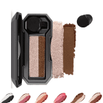 Perfect Dual Color Eyeshadow, Dual Color Eyeshadow Plate, Eyeshadow Makeup, Portable Two Tone Eyeshadow,Eye Glitter Makeup,Highly Pigmented Eyeshadow,Waterproof (Earth, One Size)