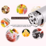 Electric Portable Juicer Blender Cup, Household Fruit Mixer with Six Blades in 3D, 380Ml USB Rechargeable Juice Blender Magnetic Secure Switch Electric Fruit Mixer (Light Blue) - Image 3