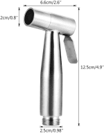 Handheld Bidet Sprayer for Toilet,  Baby Cloth Diaper Sprayer Bidet for Toilet Stainless Steel Brushed Nickel Bathroom Hand Held Shattaf Shower Wall&Toilet Mount (Bidet Sprayer Head Only) - Image 3