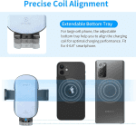 Car Phone Holder Mount Wireless Charging, 15W Wireless Car Charger Mount, Windshield Dash Phone Holder [With QC 3.0 Adapter] Compatible with Iphone 13 12 Mini 11 Pro Max, Samsung, Lg-Iron Gray - Image 4