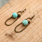 Vintage Women Earrings Amazonite Chains Chandelier Drop Earring Bohemian Art Deco Designer Gothic Jewelry Gifts - Image 2