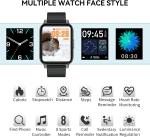 Smart Watch for Android Ios Phones, 1.69" Touch Screen Smartwatch for Men, Fitness Tracker Watch with Heart Rate Blood Pressure Monitor, Pedometer Running Watch, IP68 Waterproof Bluetooth Watch - Image 6