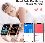 Smart Watch, Fitness Tracker, TFT LCD Screen Smartwatch with Heart Rate and Sleep Monitor, IP67 Waterproof Activity Tracker with Pedometer, for Android and Ios (Pink) - Image 4