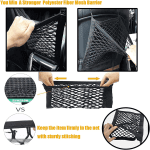 Pet Barrier Dog Car Net Barrier with Auto Safety Mesh Organizer Baby Stretchable Storage Bag Universal for Cars, SUV, Truck -Easy Install,Safer to Drive with Children and Pets - Image 4