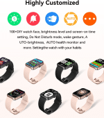 RERE ASW1 Smart Watch with Alexa Built-In,1.69 Inch Fitness Tracker with 20 Sport Modes, Heart Rate, Blood Oxygen, Sleep Monitor, 5ATM Waterproof, 10 Day Battery Life, Fit for Ios and Android, Pink - Image 5