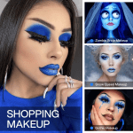 Matt Blau Lidschatten Einzelpalette Mit Applikator – Lebendige Marineblau-, Königsblau- Und Dunkelblautöne Für Augen-Make-Up –Reisefreundlich, Beliebte Farben Für Dramatische Blaue Smokey Eyes - Image 4