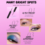 6 Farben Sunset Glitter Liquid Eyeliner Set, Metallic Schnell Trocknend Wasserdicht Hoch Pigmentiert Bunte Lidschatten Für Halloween, Cosplay, Maskerade Party - Image 4