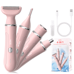 Sejoy 4 in 1 Electric Lady Shaver Portable, Body Hair Removal Epilator, Painless Cordless Trimmer Razor for Women - Image 2