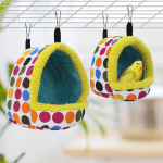 Bird Hanging Hammock Winter Warm Parrot Nest House Bed Plush Snuggle Pet Cave Hammock Toy for Conure Lovebird Budgie Parakeet Cockatiel Cage Accessory (Medium) - Image 5