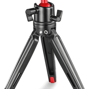 Tabletop Tripod, Mini Desktop Travel Tripod Aluminum Alloy with 360 Degree Ball Head and Quick Release Plate Lightweight and Portable for Compact Cameras Dslrs, Phone, Gopro（Black）- BUT2287