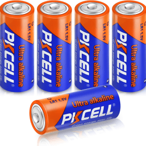 N Size 1.5V Alkaline Batteries, 5 Pack Ultra Long-Lasting MN9100/E90/LR1 Medical Battery for Medical Devices, GPS Trackers, Flashlights, Key Fobs, 10-Year Shelf Life