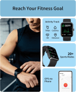 RERE ASW1 Smart Watch with Alexa Built-In,1.69 Inch Fitness Tracker with 20 Sport Modes, Heart Rate, Blood Oxygen, Sleep Monitor, 5ATM Waterproof, 10 Day Battery Life, Fit for Ios and Android, Pink - Image 3