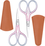 Professional Grooming Scissors for Personal Care 2 Pcs Small Eyebrow Scissors for Women Stainless Steel Facial Hair Grooming Scissors Pink Beauty Scissors for Eyelashes Nose Facial Hair