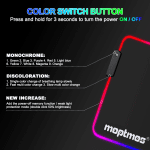 Large RGB Mouse Pad Anime Dragon Mouse Mat LED with 15 Lighting Modes for Gaming 31.5 X 12 Inch (Green) - Image 7