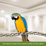 Pet Comfy Perch for Birds Flexible Multi-Color Rope, Medium - 32" Length - Image 2