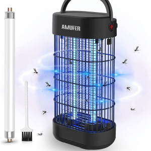 Bug Zapper Indoor,Electric Mosquito Zapper with 20W UV Light,4400V Powerful Electric Shock Mosquito Trap, Fly Zapper(Black)
