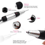 EN400 Pro Electric Nail Drill Machine Nail Art Equipment Manicure Pedicure Files Manicure Accessories and Tools Handle Nails - Image 3