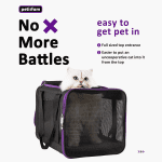 Soft Pet Carrier for Large and Medium Cats, 2 Kitties, Small Dogs. Easy to Get Cat In, Great for Cats That Don'T like Carriers (Black) - Image 2