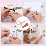 Professional Grooming Scissors for Personal Care 2 Pcs Small Eyebrow Scissors for Women Stainless Steel Facial Hair Grooming Scissors Pink Beauty Scissors for Eyelashes Nose Facial Hair - Image 7