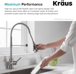 Britt Commercial Style Spot Free Stainless Steel Pre-Rinse Kitchen Faucet with Deck Plate, KPF-1690SFS - Image 6