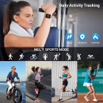 Smart Watch for Android Phones Ios Waterproof Smart Watches for Women Men Sports Digital Watch Fitness Tracker Heart Rate Blood Oxygen Sleep Monitor Touch Screen Compatible Samsung Iphone - Image 3