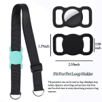 Protective Case Compatible for Airtag GPS Tracker, Fit for Dog Cat Collar Accessories Pet Loop Holder, Silicone Protective Case for Air Tag Lightweight Soft anti Scratch anti Lost(Black 1Pack) - Image 2