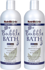 Bubble Bath, Fresh Fruit, 16 Oz. Twin Pack | Gentle Moisturizing with GSE, Aloe & Botanicals | Bubble Bath Fun for Kids, Too | Tear-Free, Oil-Free, Vegan, Hypoallergenic & Ph-Balanced