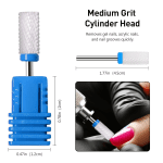 4 Pcs Ceramic Nail Drill Bits Set, 2.35Mm (3/32'') Professional Acrylic Nail File Drill Bit for Manicure Pedicure Cuticle Gel Nail Polishing - Image 5