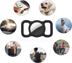 Protective Case Compatible for Airtag GPS Tracker, Fit for Dog Cat Collar Accessories Pet Loop Holder, Silicone Protective Case for Air Tag Lightweight Soft anti Scratch anti Lost(Black 1Pack) - Image 7