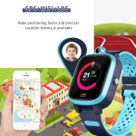 Smart Watch for Kids GPS 4G Wifi LBS Tracker Real Time Position HD Touch Screen SOS Video Call Video Chat Message Disable in Class Waterproof Compatible Android and Ios for Boys Girls - Image 4