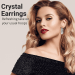 Crystal Hoop Earrings for Women - Sparkle inside Out Dangle Earrings - Glitter Fun Trendy Jewelry Wedding Anniversary Birthday Mothers Day Gifts for Her - Image 2