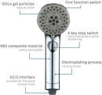 High Pressure Handheld Shower Head with ON/OFF Pause Switch 6-Functions Water Saving Shower Head, Detachable Shower Head,Chrome Finish - Image 6