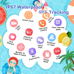 Smart Watch for Kids GPS 4G Wifi LBS Tracker Real Time Position HD Touch Screen SOS Video Call Video Chat Message Disable in Class Waterproof Compatible Android and Ios for Boys Girls - Image 2