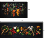 Artistic and Colorful Kitchen Rugs for Floor Non Slip Kitchen Rugs and Mats Kitchen Mat Set Farmhouse Kitchen - Spicy Art - 2 Pieces - 30"X17" + 47”X17 - Image 3