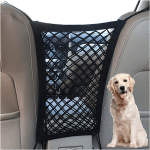 Pet Barrier Dog Car Net Barrier with Auto Safety Mesh Organizer Baby Stretchable Storage Bag Universal for Cars, SUV, Truck -Easy Install,Safer to Drive with Children and Pets