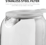 Electric Kettle with 1.5L Borosilicate Glass, 1500W Fast Boiling Water Heater for Coffee or Tea, Prontofill Technology, Auto Shut-Off, Boil-Dry Protection & Stainless Steel Filter, White KG516W - Image 7