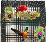 SHANTU 3Pack Bird Chewing Toys Foraging Shredder Toy Parrot Cage Shredder Toy Bird Loofah Toys Foraging Hanging Toy for Cockatiel Conure African Grey Parrot - Image 4