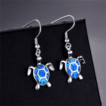 Fashion Women Earrings 2025 Fashion Blue Imitation Opal Drop Earrings Cute Turtle Animal Earrings Female Wedding Jewelry Gift - Image 2