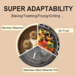 Air Fryer Parchment Paper Liners, 100 Pcs Disposable Papers Liner for 2-3QT Air Fryer Baking, 7 Inch Safe and Non-Stick Unbleache Steamer Liner for Microwave, Oven, Steaming Basket - Image 6