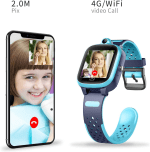 Smart Watch for Kids GPS 4G Wifi LBS Tracker Real Time Position HD Touch Screen SOS Video Call Video Chat Message Disable in Class Waterproof Compatible Android and Ios for Boys Girls - Image 3