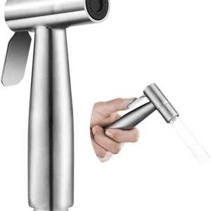Handheld Bidet Sprayer for Toilet,  Baby Cloth Diaper Sprayer Bidet for Toilet Stainless Steel Brushed Nickel Bathroom Hand Held Shattaf Shower Wall&Toilet Mount (Bidet Sprayer Head Only)